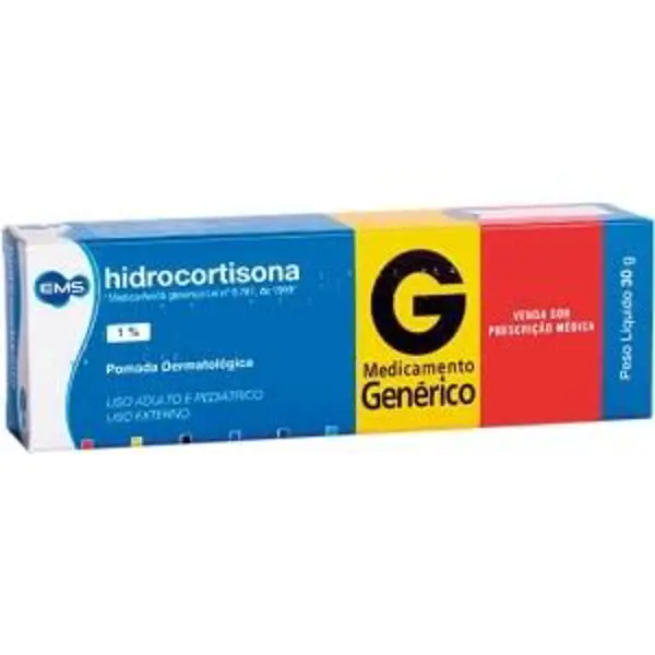 Hidrocortisona 10Mg/G Pom Derm 30G - Ems Generico - 7896004719283