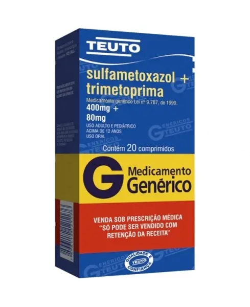 Sulfametoxazol+Trimetoprima 400+80Mg 20Cpr (Ac) - Teuto - 7896112145776