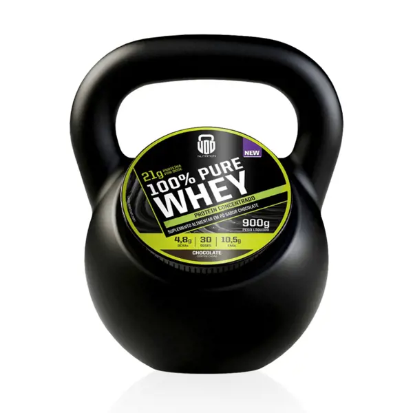 Whey Protein Chocolate 100%Pure 900G - Bevrock Beverage Ltda - 618341616127