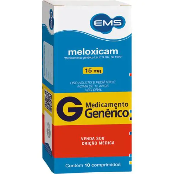 Meloxicam 15Mg 10Cpr - Ems Generico - 7896004710679