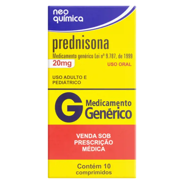 Prednisolona 20Mg 10Cpr - Neo Quimica - 7896714295381