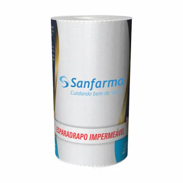 (F/H) Esparadrapo Impermeavel 100Mmx4,5M - Sanfarma - 7898108640951