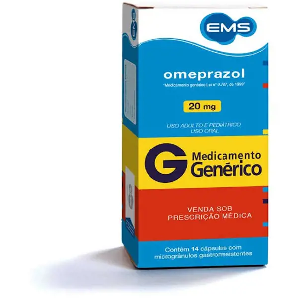 Omeprazol 20Mg 28Caps - Ems Generico - 7896004701967