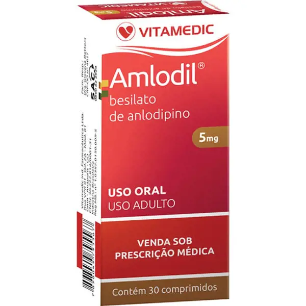 Amlodil 5Mg 30Cpr - Vitamedic - 7898049795567