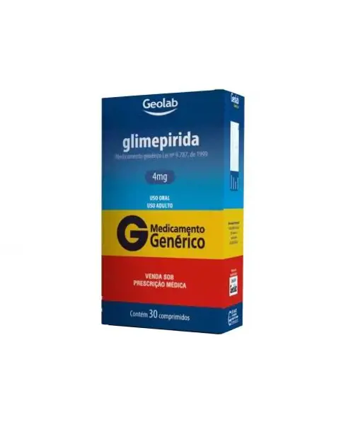 Glimepirida 4Mg 30Cpr - Geolab - 7899095256231