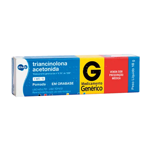 Triancinolona 1Mg/G Pasta Bucal 10G - Ems Generico - 7896004712048