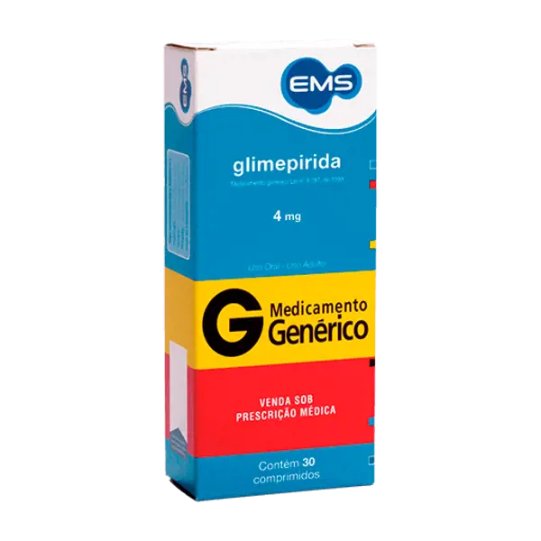 (F/H) Glimepirida 4Mg 30Cpr - Ems Generico - 7896004711232