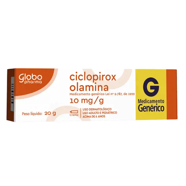 Ciclopirox Olamina 10Mg Cr Derm 20G - Globo - 7898060132761