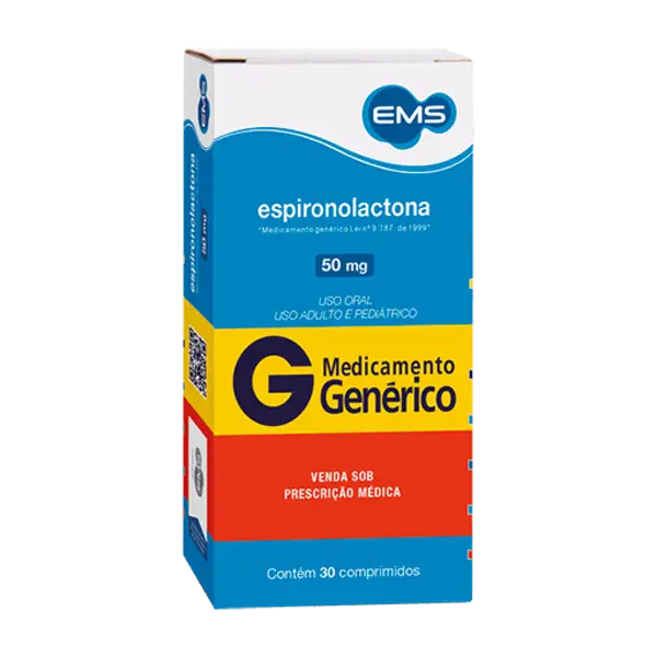 Espironolactona 50Mg 30Cpr - Ems Generico - 7896004711034