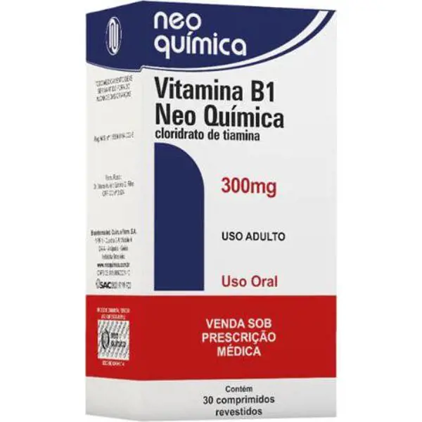 Vitamina B1 300Mg 30Cpr - Neo Quimica - 7896714205632