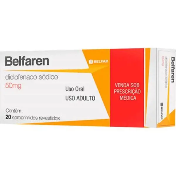 Belfaren 50Mg 20Cpr Rev - Belfar - 7897917001465