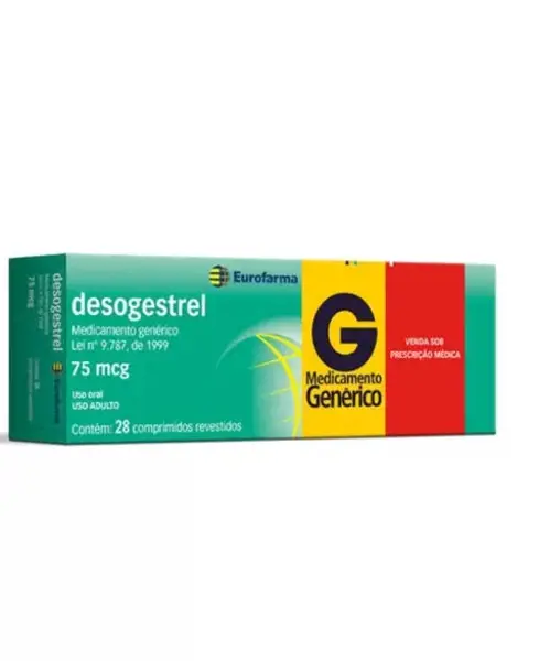 Desogestrel 75Mcg 28Cpr Rev - Eurofarma Generico - 7891317180539