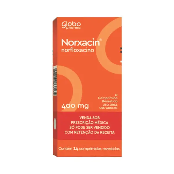 Norxacin 400Mg 14Cpr Rev - Globo - 7898060131535