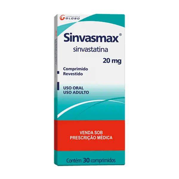 Sinvasmax 20Mg 30Cpr - Globo - 7898060138114