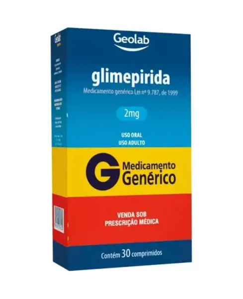 Glimepirida 2Mg 30Cpr - Geolab - 7899095256200