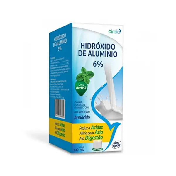 Hidroxido De Aluminio Menta Susp Oral 100Ml - Airela - 7894164006755