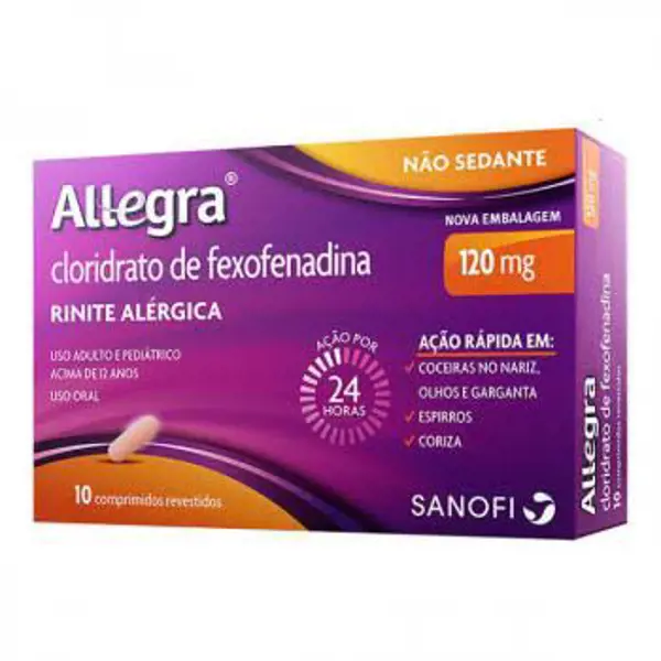 Allegra 120Mg 10Cpr - Sanofi Otc - 7891058168049