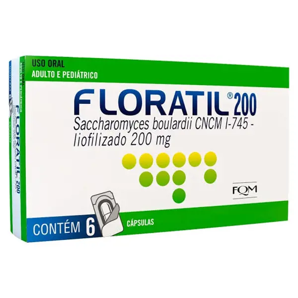 Floratil 200Mg 6Caps - Farmoquimica - 7898040329655