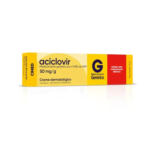 Aciclovir 50Mg Cr Derm 10G - Cimed - 7896523207629