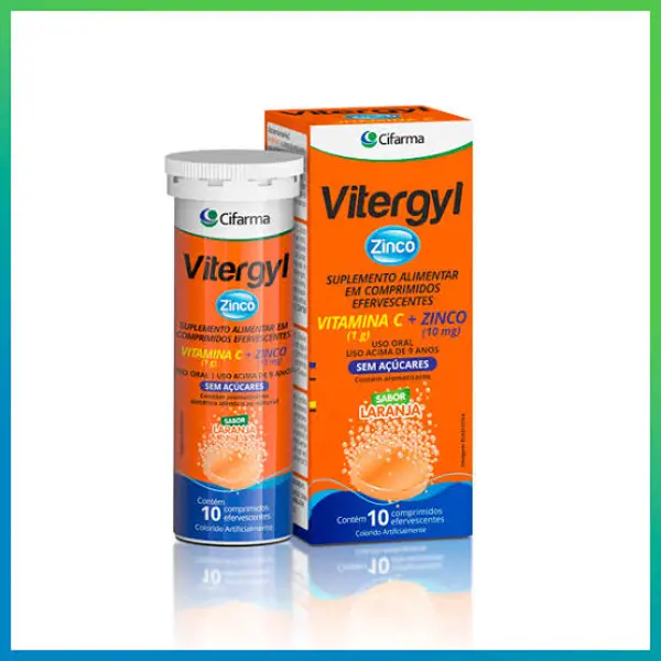 Vitergyl Zinco 1000+10Mg 10Cpr Eferv - Cifarma Gen-Similar - 7908020504443