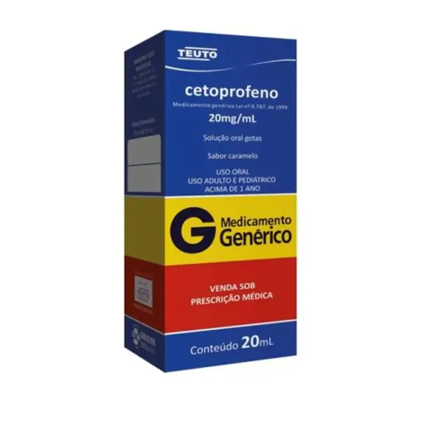 Cetoprofeno 20Mg/Ml Gts 20Ml - Teuto - 7896112136385