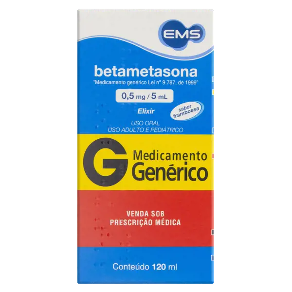 Betametasona Elixir 0,50Mg/5Ml 120Ml - Ems Generico - 7896004704616