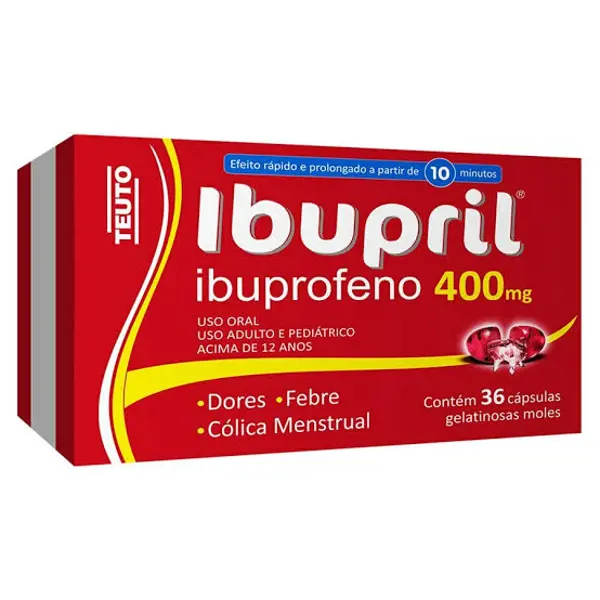 Ibupril 400Mg 12Bl 3Caps Gel - Teuto - 7896112160311