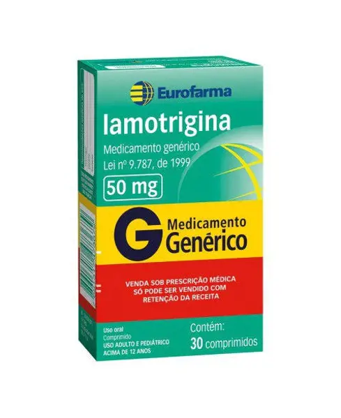 Lamotrigina 50Mg 30Cpr (C1) - Eurofarma Generico - 7891317473679