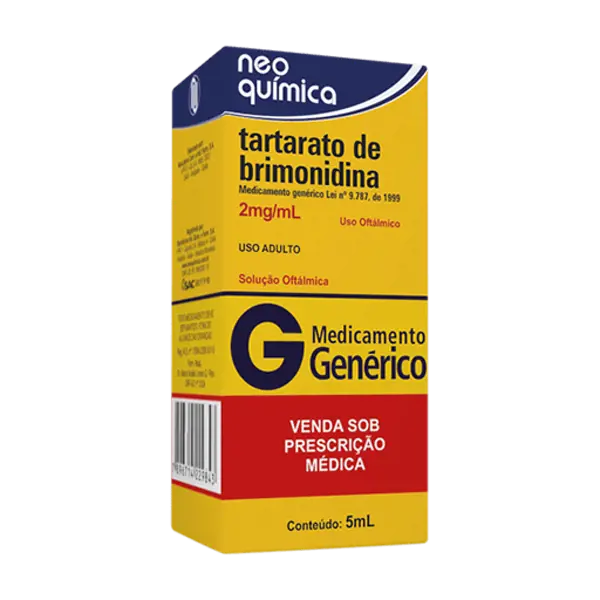 (F/H) Colirio Brimonidina 2Mg/Ml Sol Oft 5Ml - Neo Quimica - 7896714229843