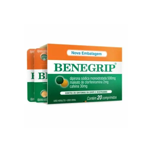 Benegrip 500Mg 20Cpr Rev - Hypera - 7896094904682