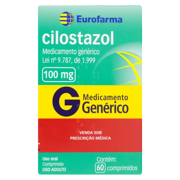 Cilostazol 100Mg 60Cpr - Eurofarma Generico - 7891317452230