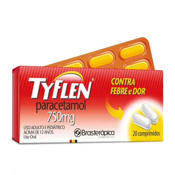 Tyflen 750Mg 20Cpr - Brasterapica - 7898100241583