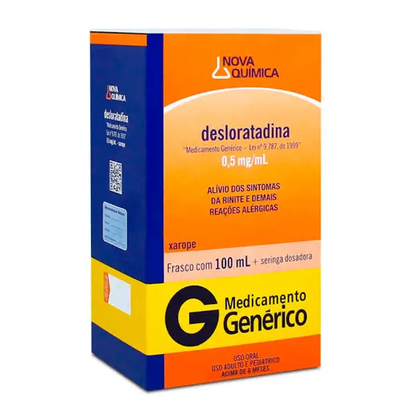 Desloratadina 0,5Mg/Ml Xpe 100Ml+Ser Dos - Nova Quimica Generico - 7895296446228