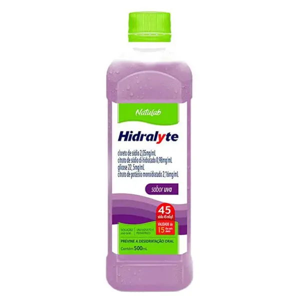 Hidralyte 45 Uva 500Ml - Natulab - 7898133139239