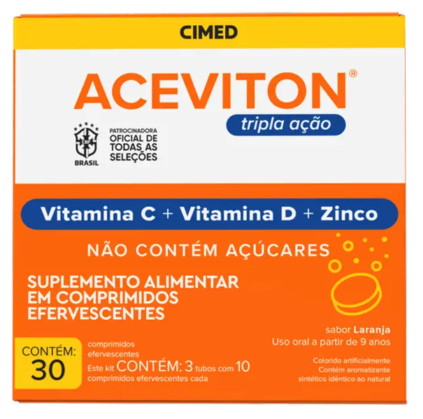 Aceviton Tripla Acao 30Cpr Eferv - Cimed - 7897947601758