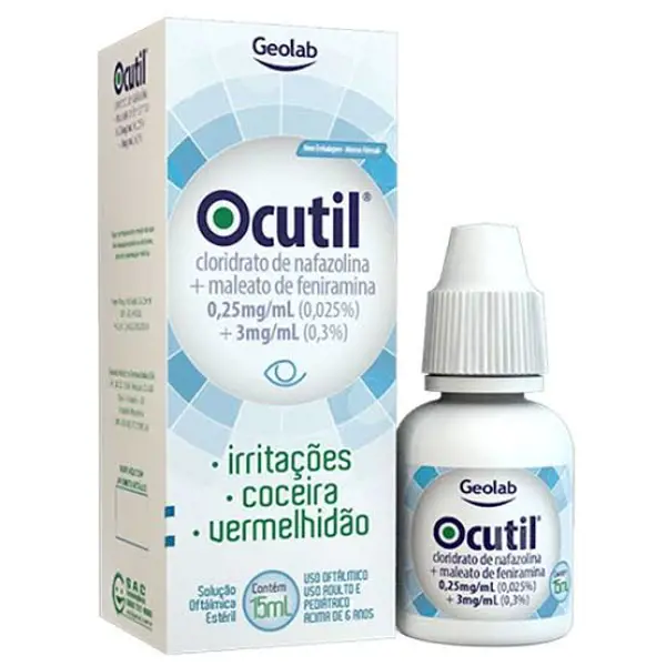 Colirio Ocutil 0,25+3Mg/Ml Sol Oft 15Ml - Geolab - 7899095243224