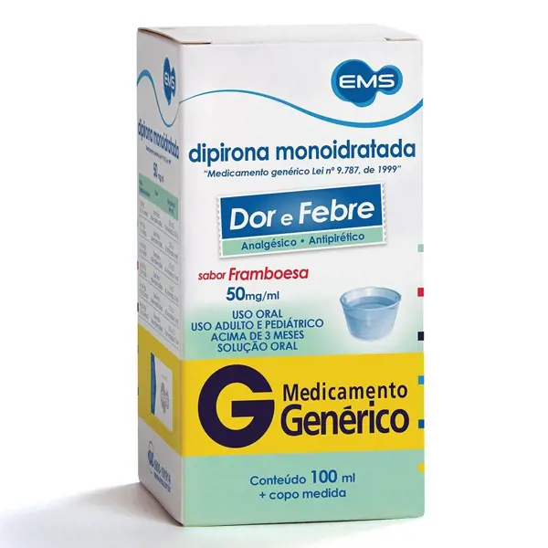 Dipirona Monoidratada 50Mg/Ml Sol 100Ml+Copo - Ems Generico - 7896004715674