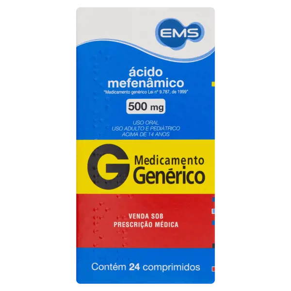 Acido Mefenamico 500Mg 24Cpr - Ems Generico - 7896004720869