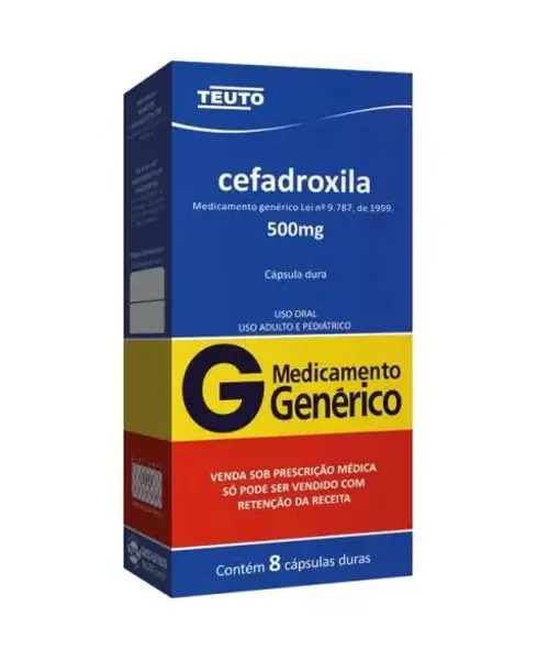 Cefadroxila 500Mg 8Caps (Ac) - Teuto - 7896112130192