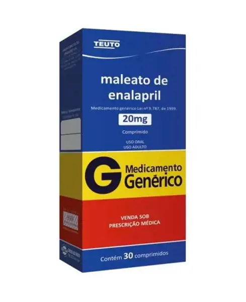 Enalapril 20Mg 30Cpr - Teuto - 7896112126270