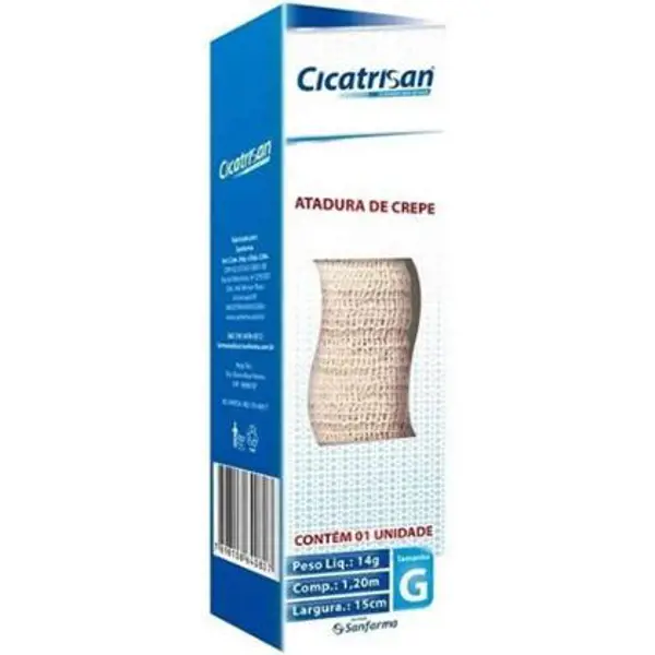 Atadura Crepe Cicatrisan G 15Cmx1,2M 1Und - Sanfarma - 7898108640807