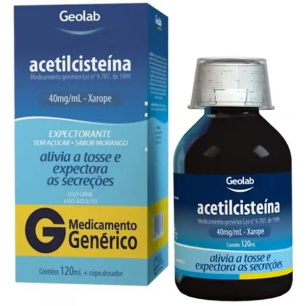 Acetilcisteina 40Mg Xpe Adu 120Ml - Geolab - 7899095233799