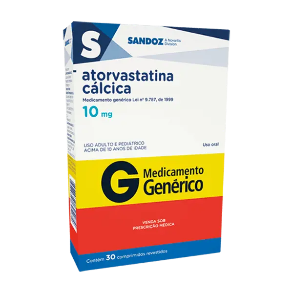 Atorvastatina Calcica 10Mg 30Cpr Rev - Sandoz - 7897595625274