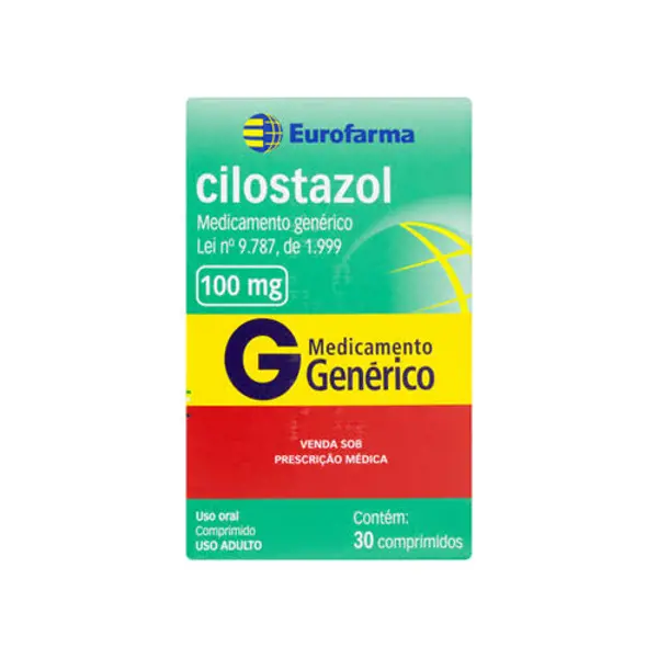 Cilostazol 100Mg 30Cpr - Eurofarma Generico - 7891317435943