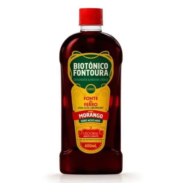 Biotonico Fontoura Morango 400Ml - Hypera - 7896094915060