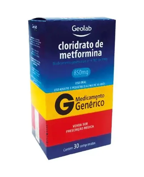 Metformina 850Mg 30Cpr - Geolab - 7899095238763