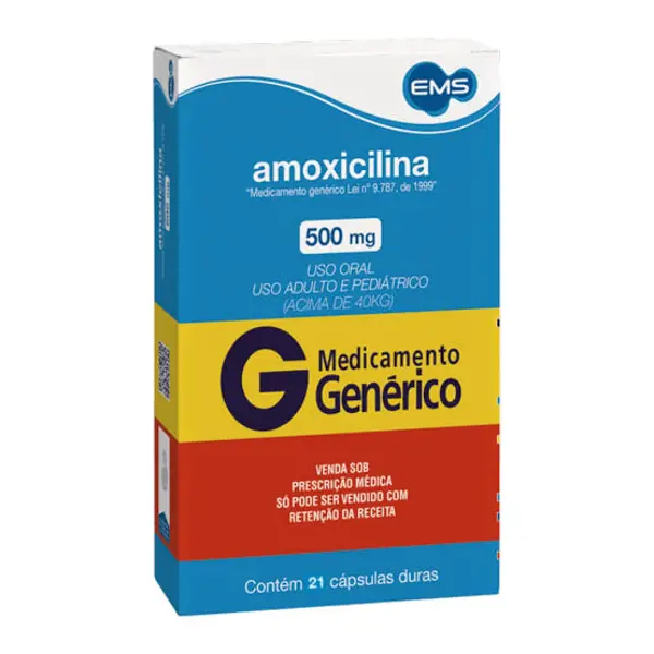 Amoxicilina 500Mg 21Caps (Ac) - Ems Generico - 7896004700427