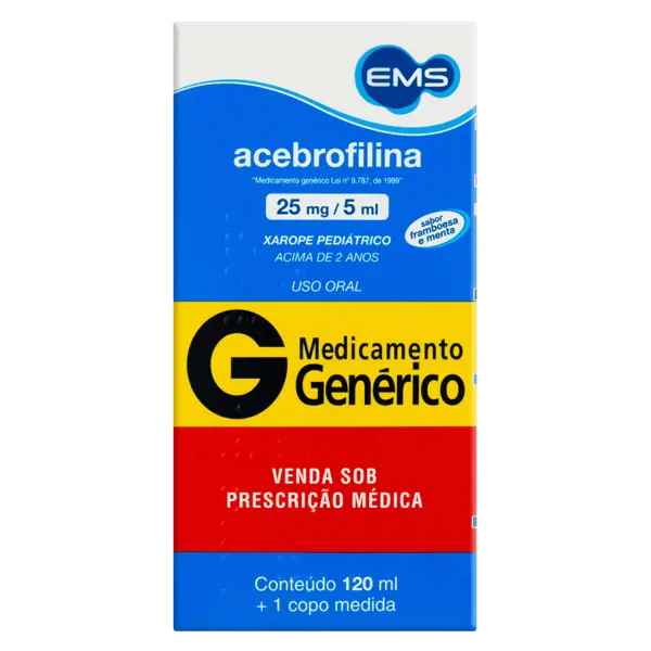 Acebrofilina 25Mg/5Ml Xpe Inf 120Ml - Ems Generico - 7896004710464