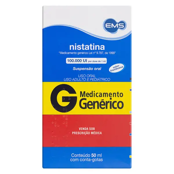 Nistatina 100.000Ui/Ml Susp Oral 50Ml - Ems Generico - 7896004702032