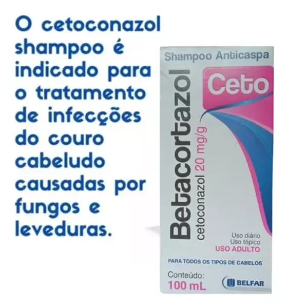 Betacortazol Ceto Shampoo 20Mg 100Ml - Belfar - 7897917001960